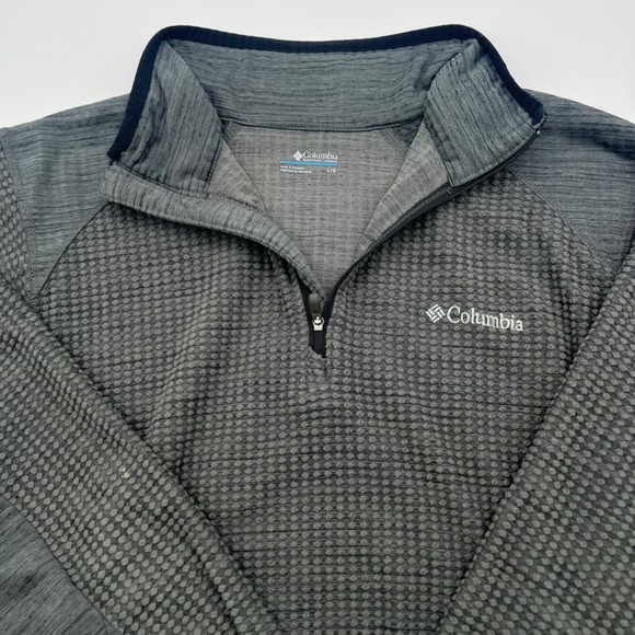 Columbia 1/4 Zip Pullover Gray Athletic Training Long Sleeve Menswear Large - Picture 1 of 4